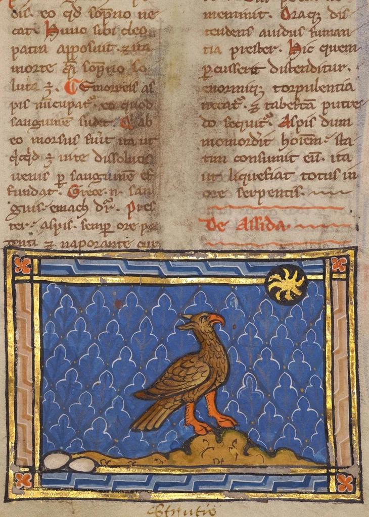 An illustration from Bestiary, 1270, leaf 55