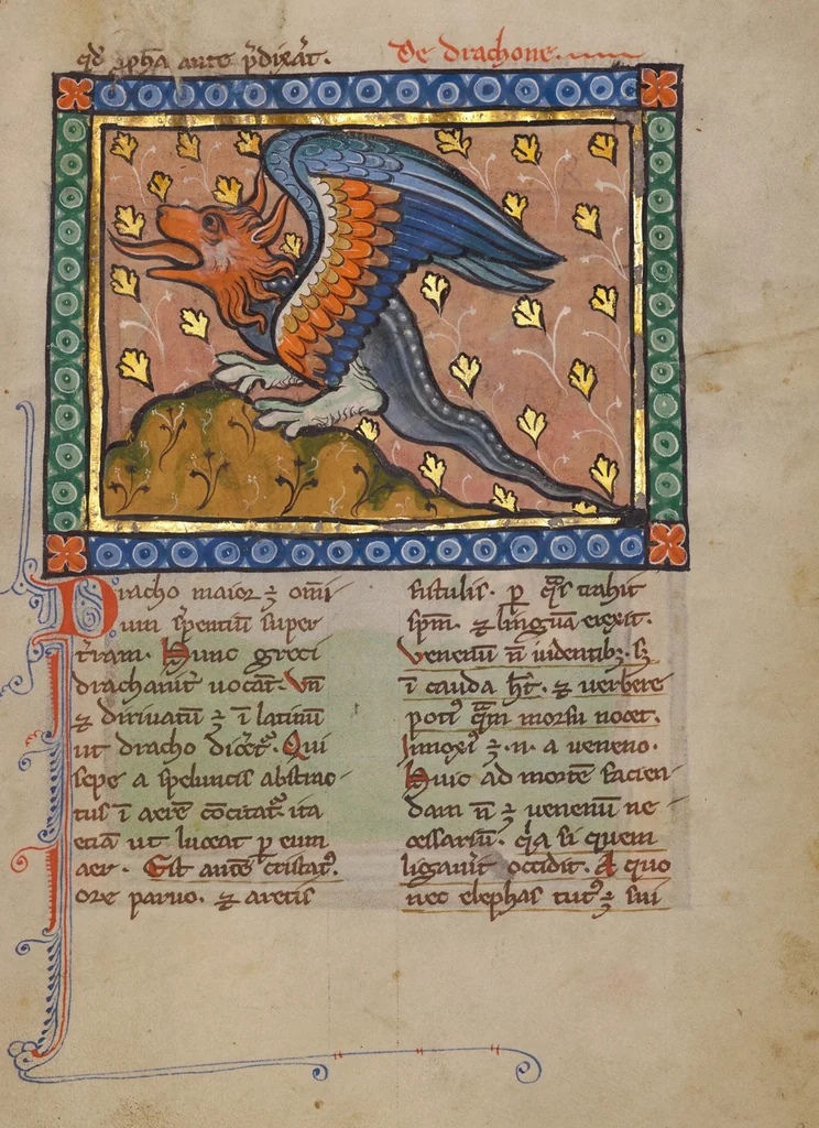 An illustration from Bestiary, 1270, leaf 9