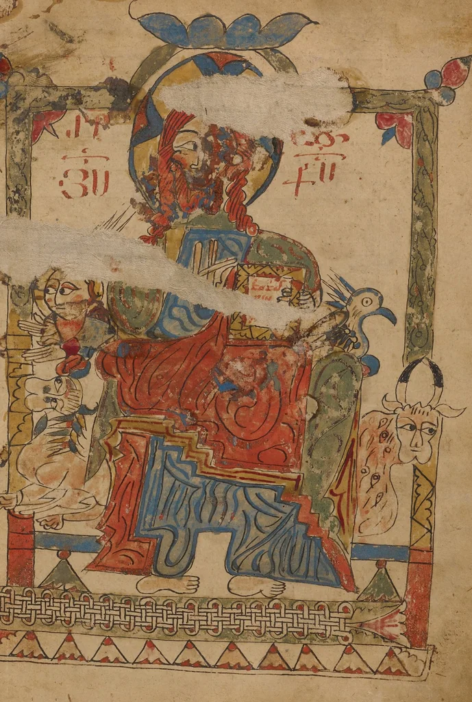 An illustration from Gospel Book, 1386, leaf 10
