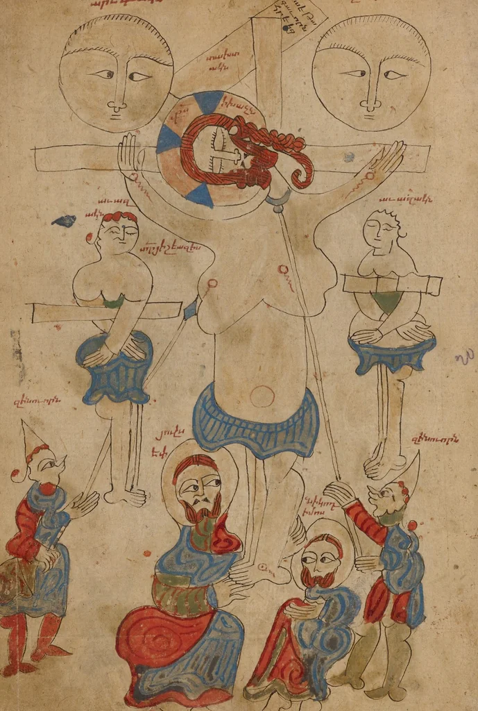 An illustration from Gospel Book, 1386, leaf 23