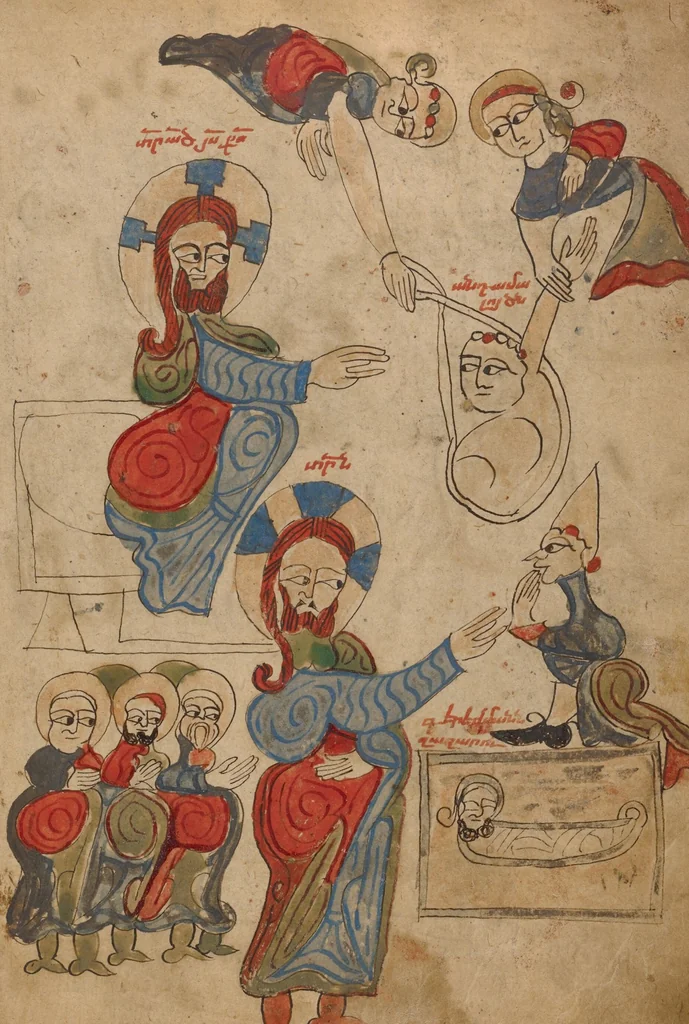 An illustration from Gospel Book, 1386, leaf 27