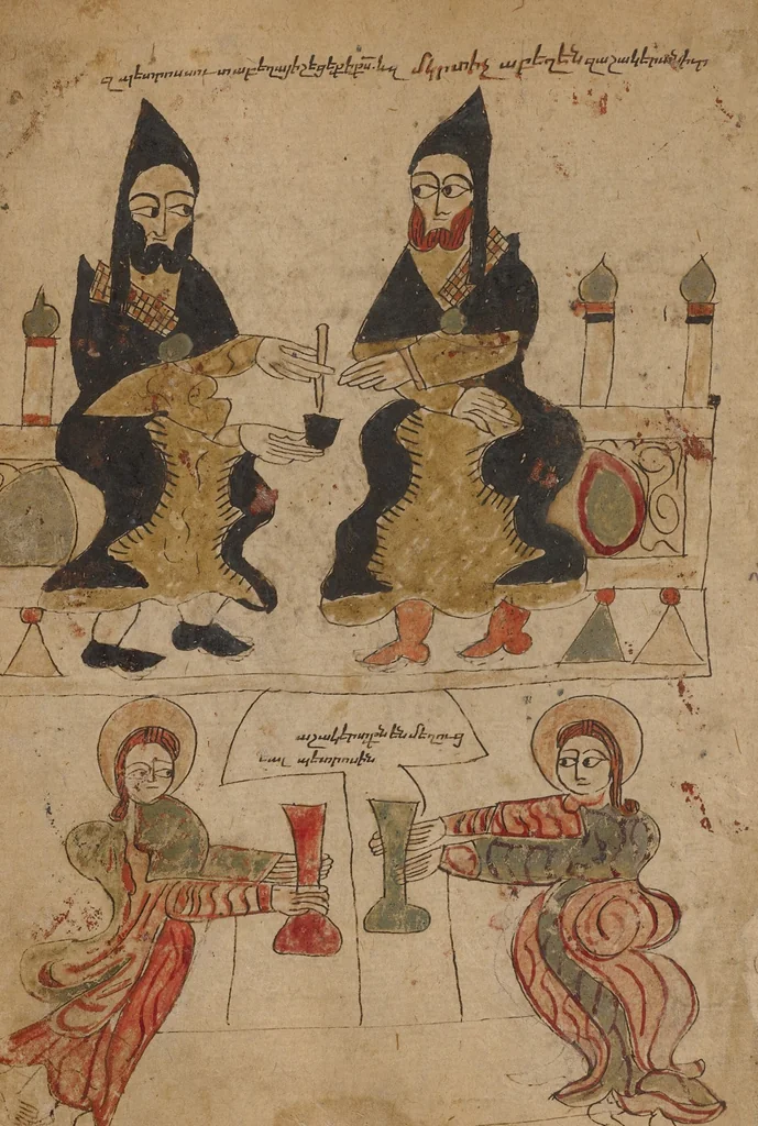 An illustration from Gospel Book, 1386, leaf 30
