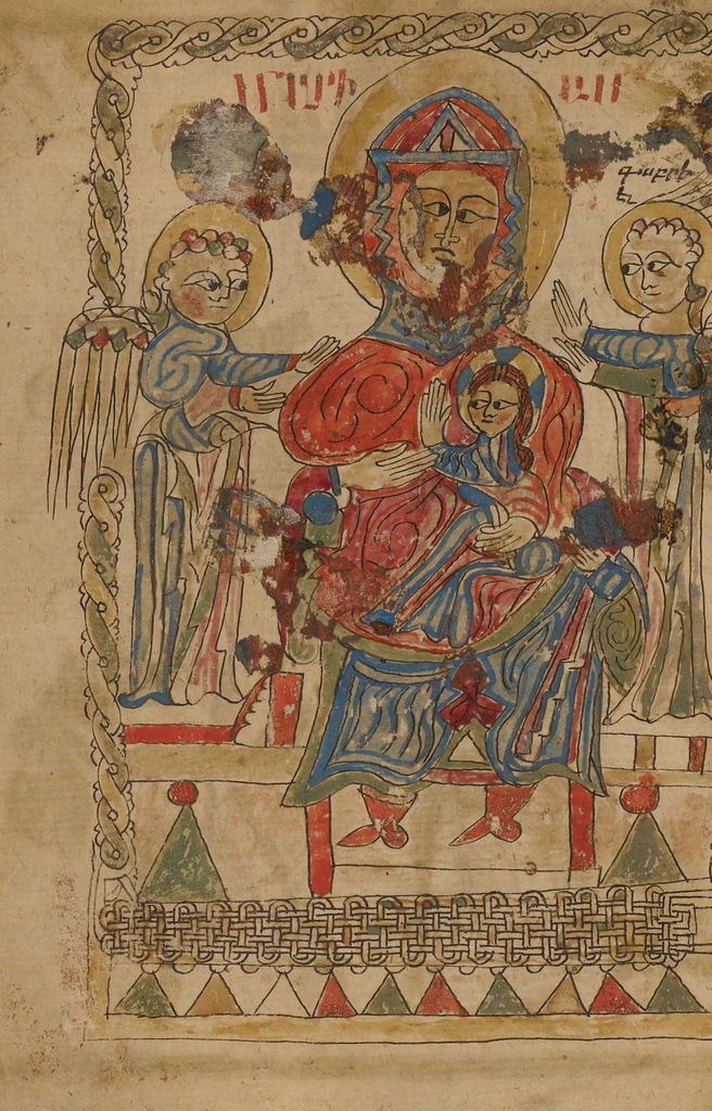 An illustration from Gospel Book, 1386, leaf 32