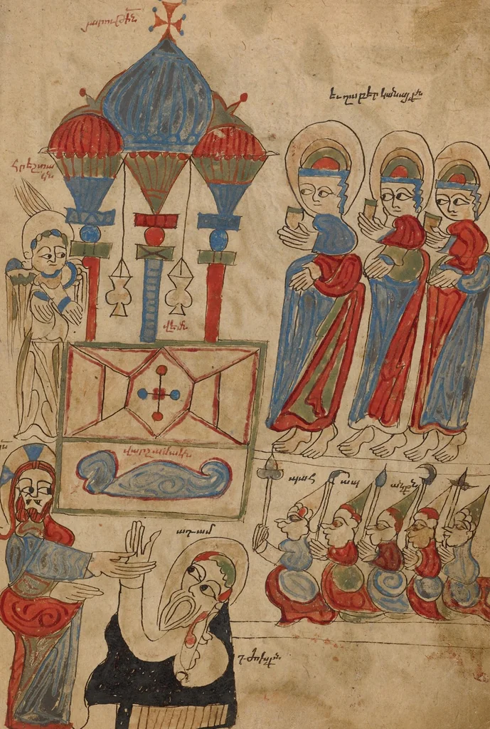 An illustration from Gospel Book, 1386, leaf 33
