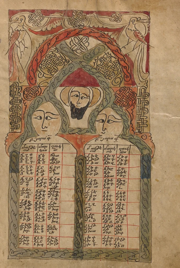 An illustration from Gospel Book, 1386, leaf 4