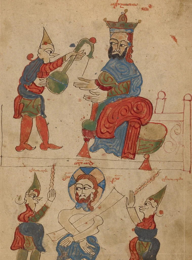An illustration from Gospel Book, 1386, leaf 9