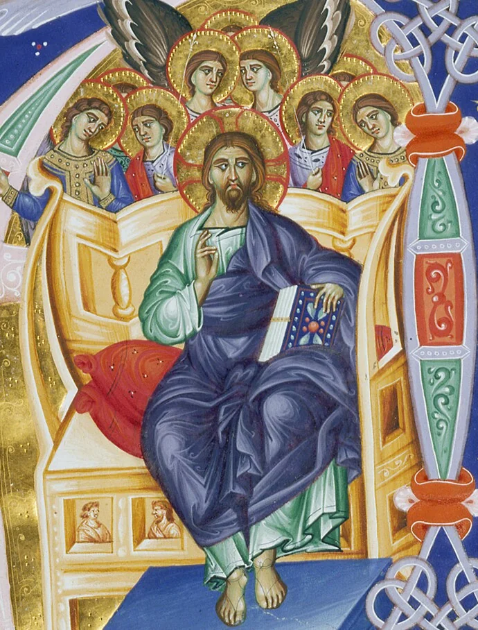 An illustration from Antiphonal, 1250, leaf 13