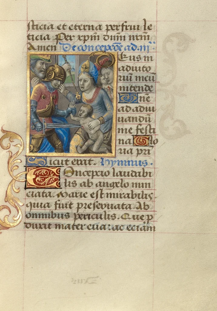 An illustration from Poncher Hours, 1500, leaf 30
