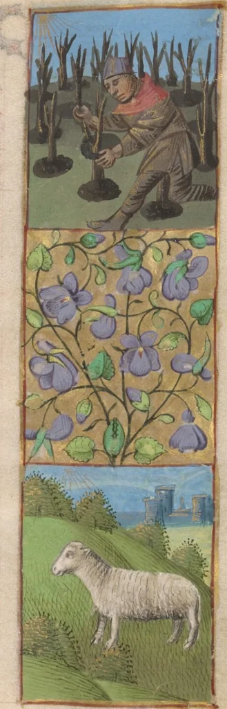 An illustration from Katherine Hours, 1480, leaf 11