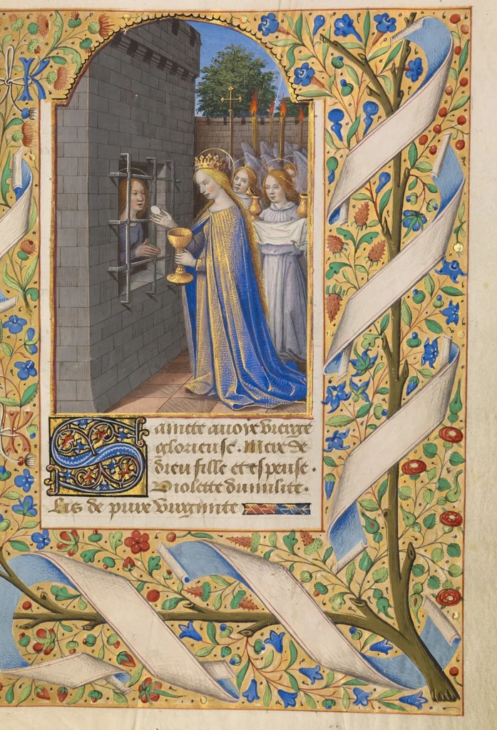An illustration from Katherine Hours, 1480, leaf 16