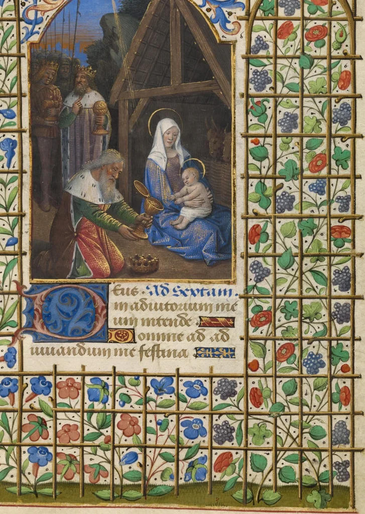 An illustration from Katherine Hours, 1480, leaf 18