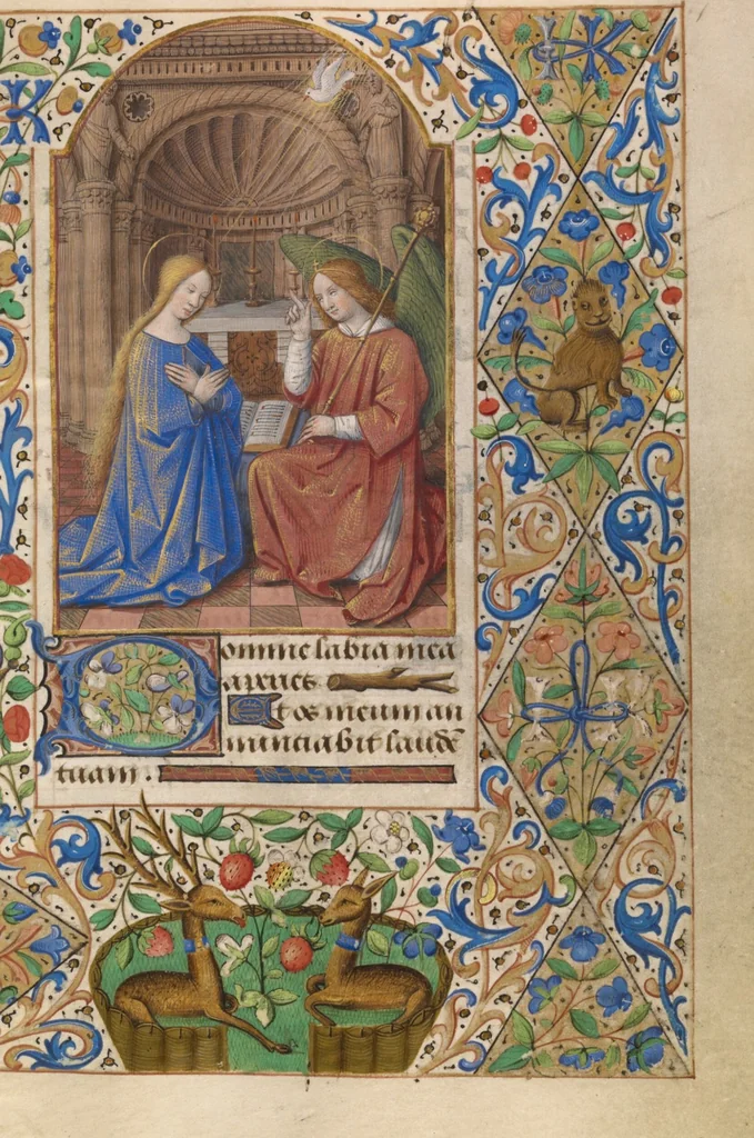 An illustration from Katherine Hours, 1480, leaf 19