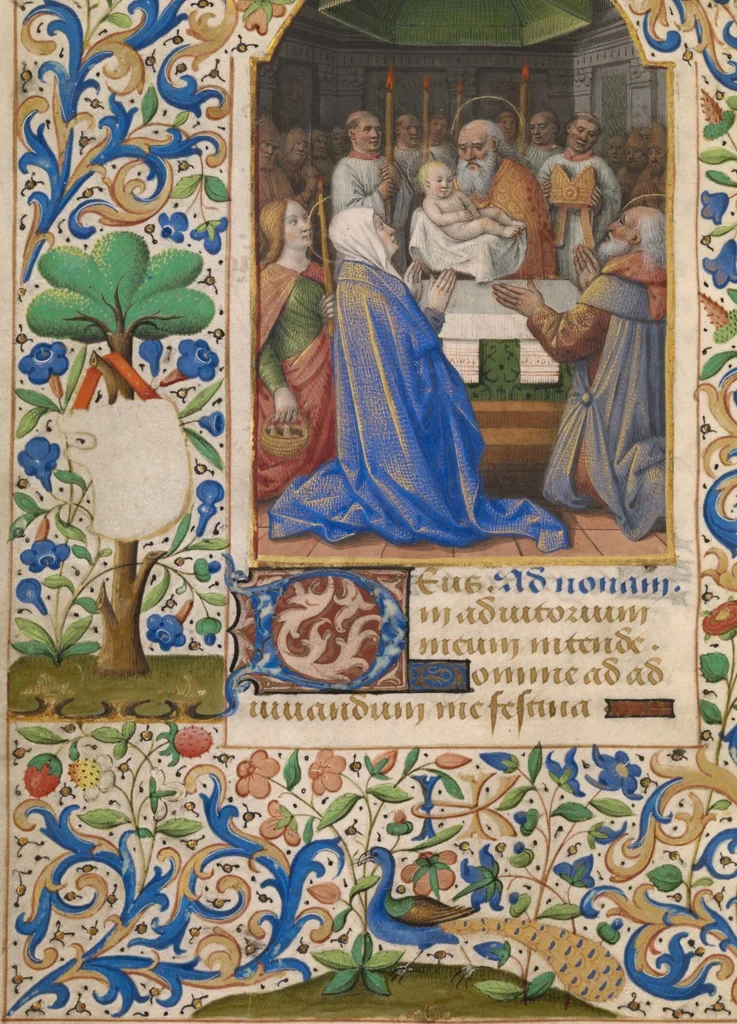 An illustration from Katherine Hours, 1480, leaf 27