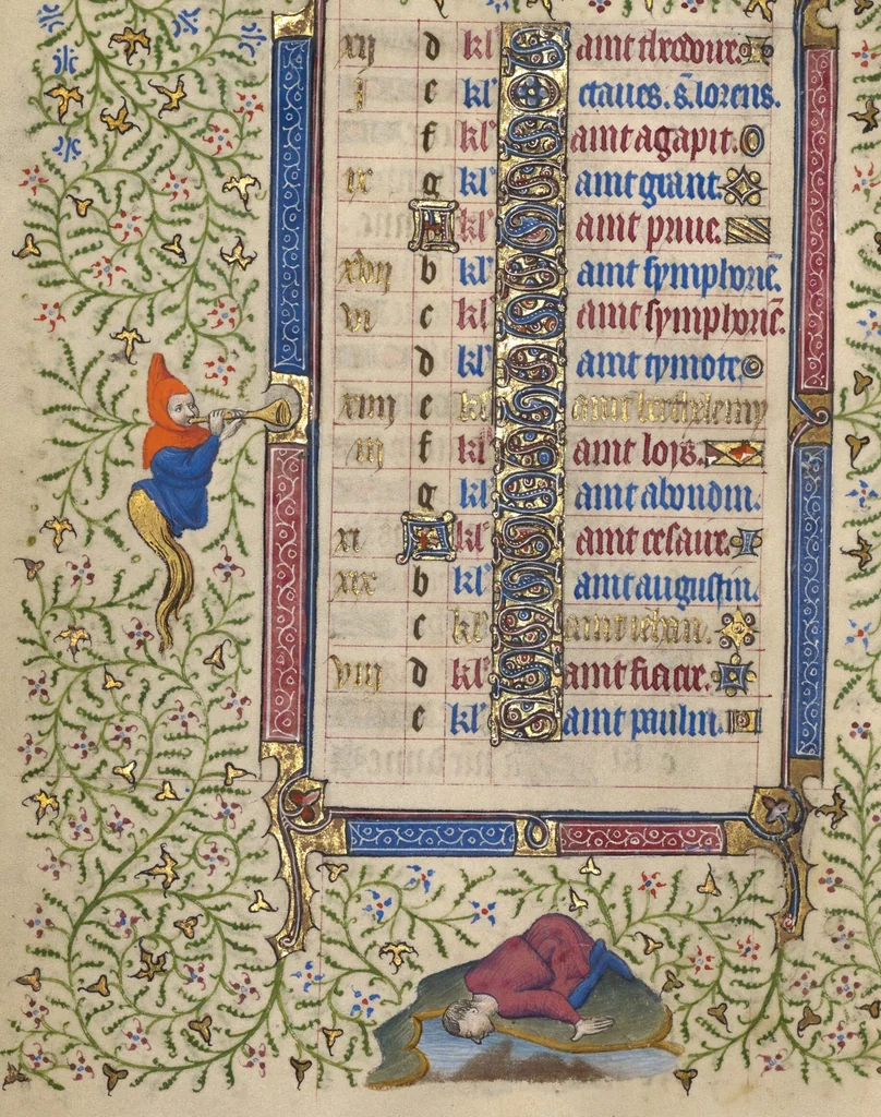 An illustration from Book of Hours, 1410, leaf 4