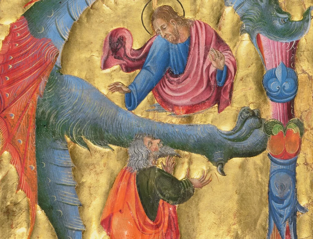 An illustration from Cutting from a Gradual, 1440, leaf 1
