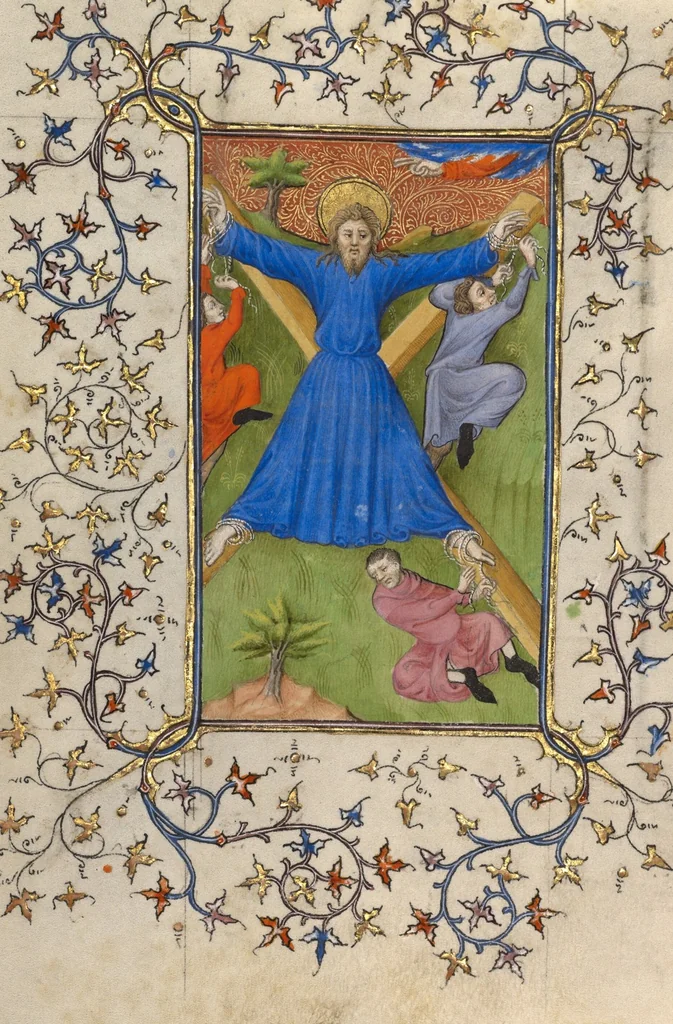 An illustration from Collection of Masses for High Feasts, 1410, leaf 11
