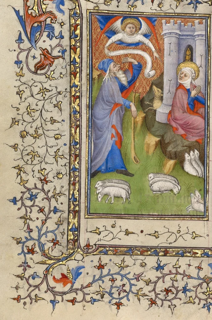 An illustration from Collection of Masses for High Feasts, 1410, leaf 12