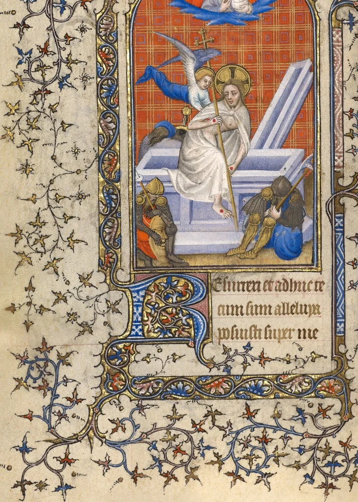 An illustration from Collection of Masses for High Feasts, 1410, leaf 14