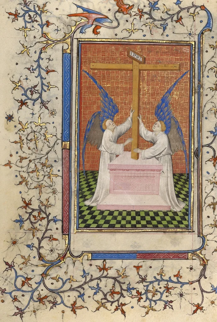 An illustration from Collection of Masses for High Feasts, 1410, leaf 16