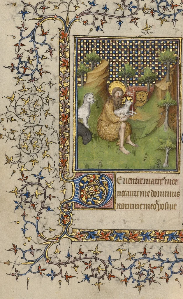 An illustration from Collection of Masses for High Feasts, 1410, leaf 5