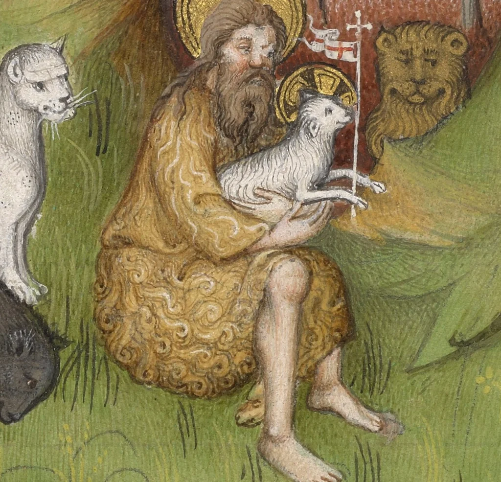 An illustration from Collection of Masses for High Feasts, 1410, leaf 6