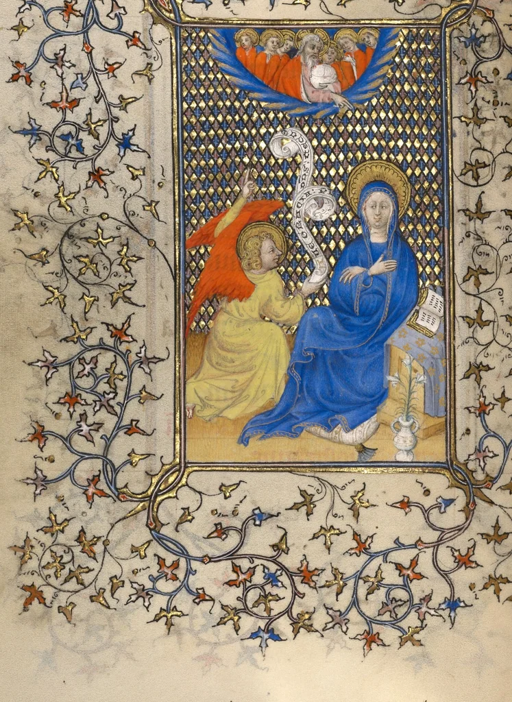 An illustration from Collection of Masses for High Feasts, 1410, leaf 7