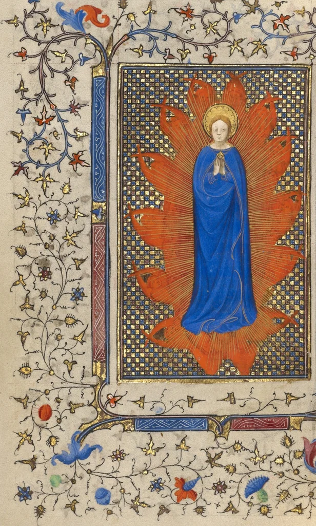 An illustration from Collection of Masses for High Feasts, 1410, leaf 9