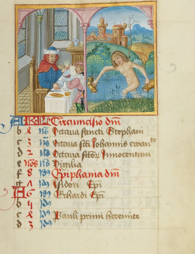 An illustration from Book of Hours, 1550, leaf 26
