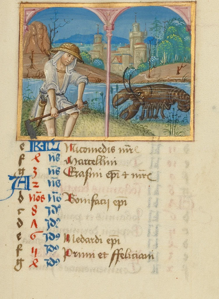 An illustration from Book of Hours, 1550, leaf 28