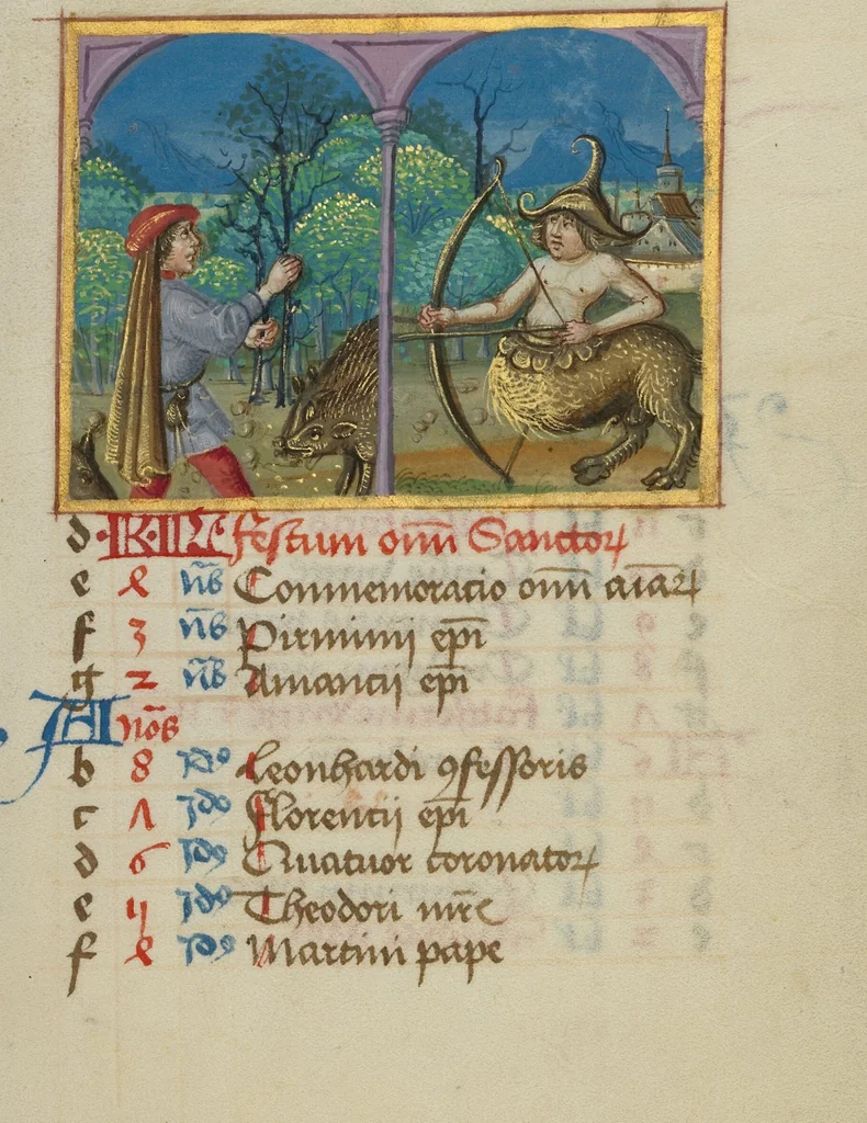An illustration from Book of Hours, 1550, leaf 31