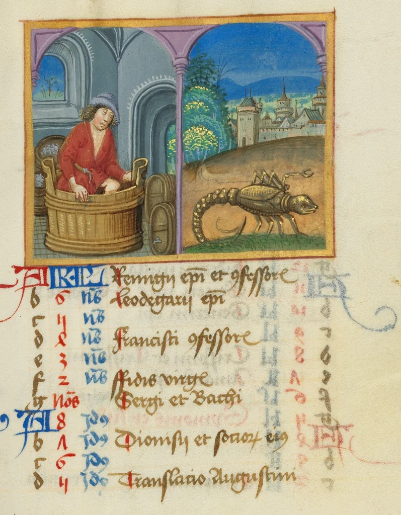An illustration from Book of Hours, 1550, leaf 32