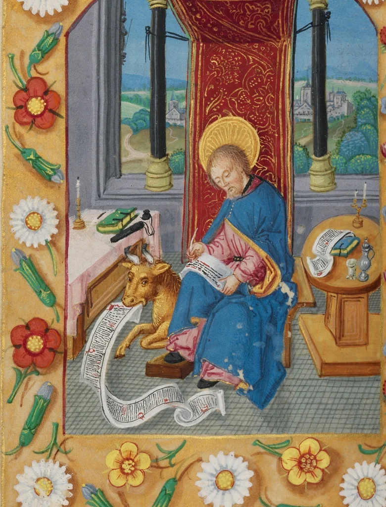 An illustration from Book of Hours, 1550, leaf 35