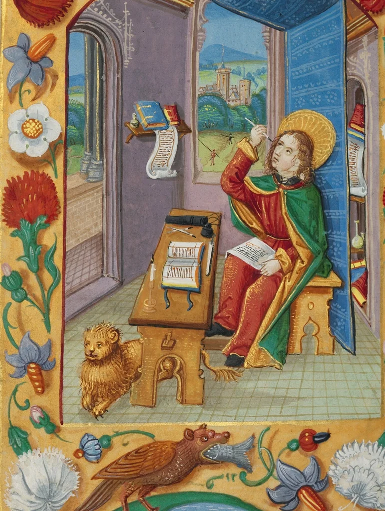 An illustration from Book of Hours, 1550, leaf 36