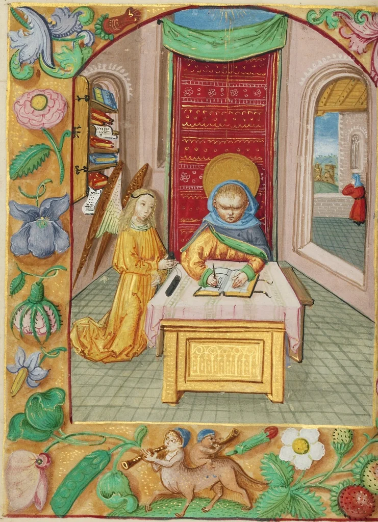 An illustration from Book of Hours, 1550, leaf 37