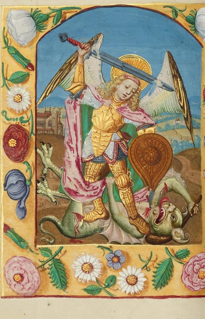An illustration from Book of Hours, 1550, leaf 38