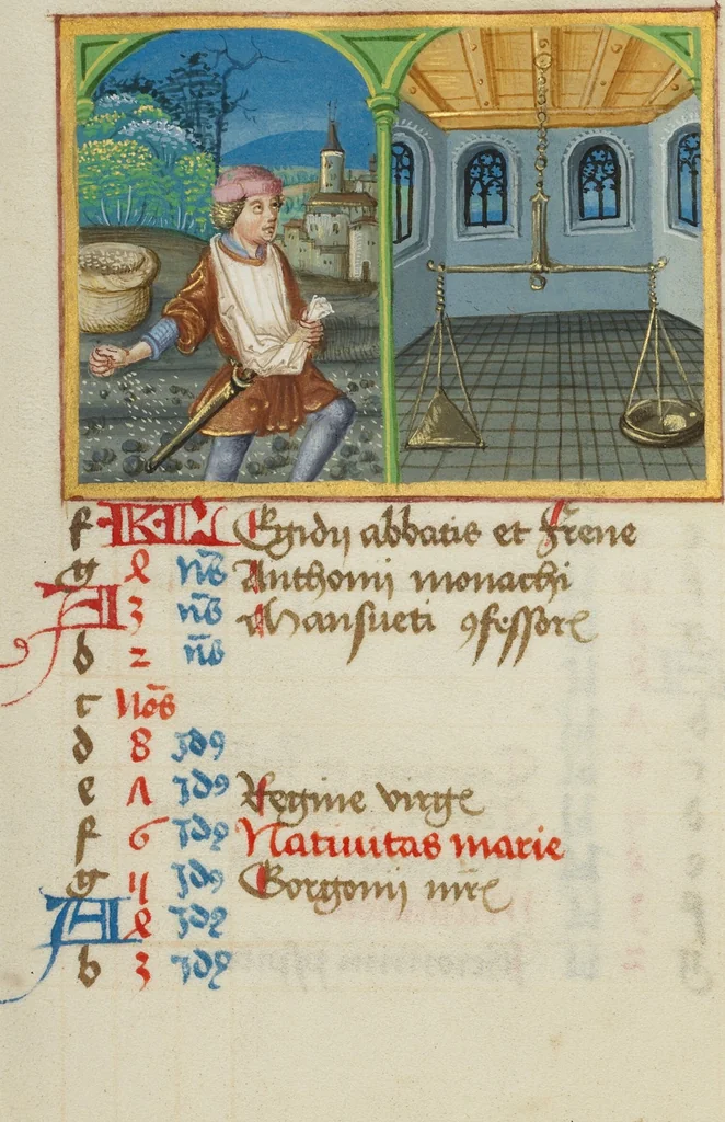 An illustration from Book of Hours, 1550, leaf 40