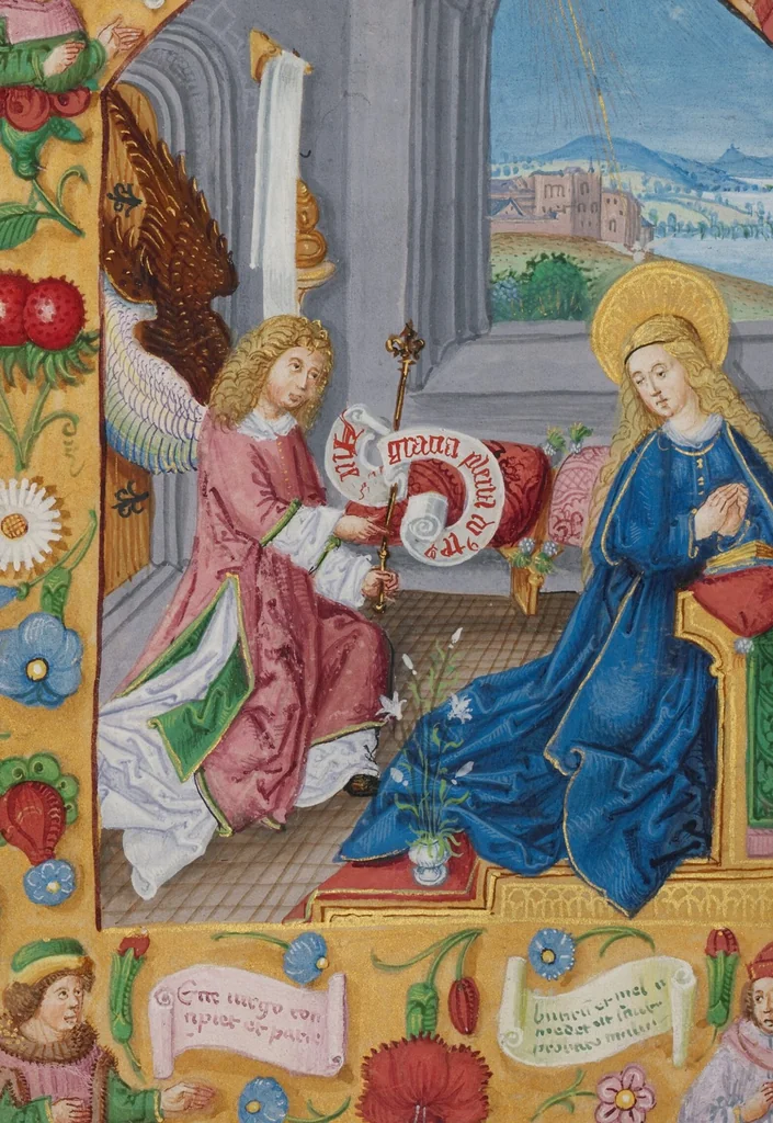 An illustration from Book of Hours, 1550, leaf 42