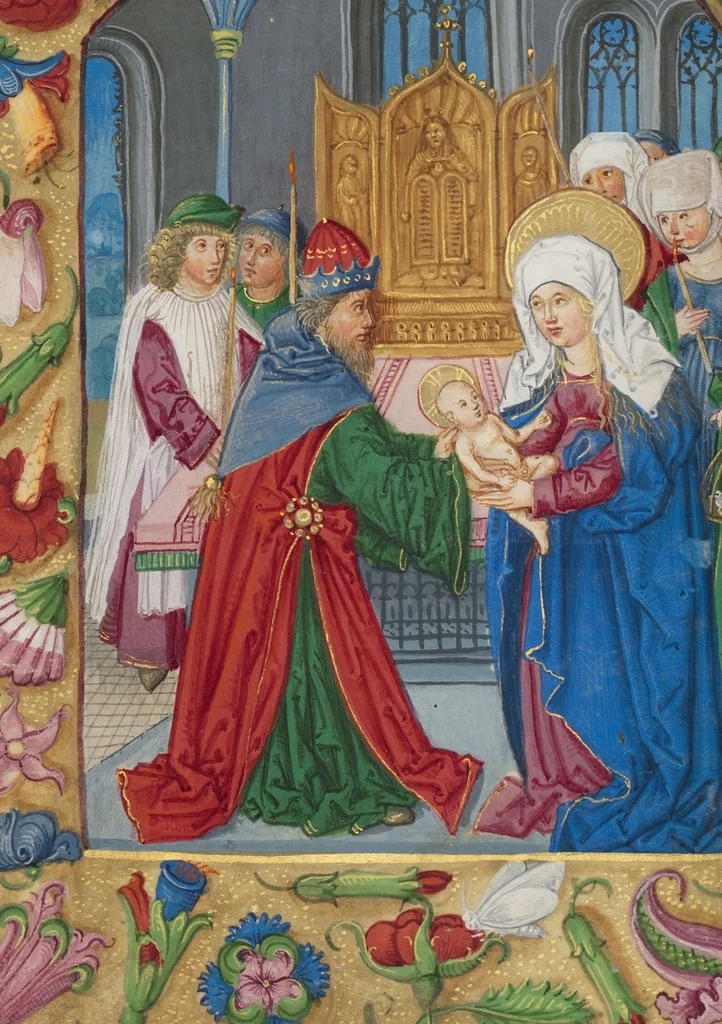 An illustration from Book of Hours, 1550, leaf 47
