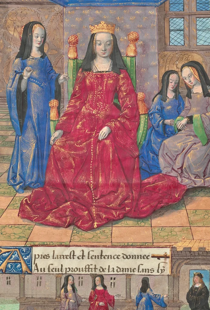 An illustration from Ovid, Excerpts from Heroides; Octavien de Saint-Gelais, Letters, 1493, leaf 1
