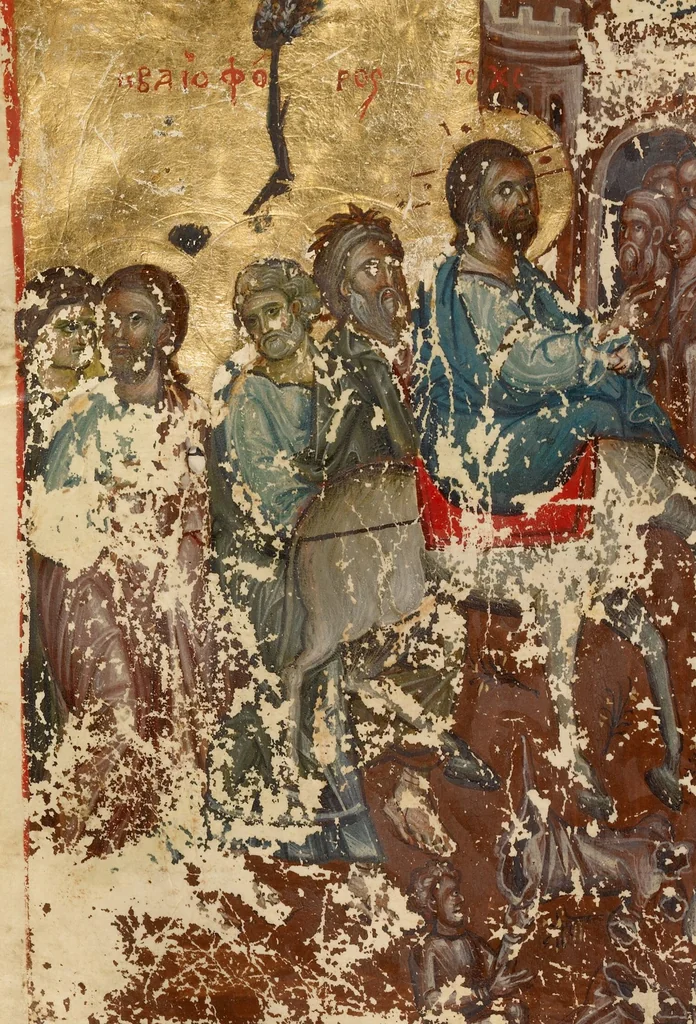 An illustration from Gospel Book, 1250, leaf 28