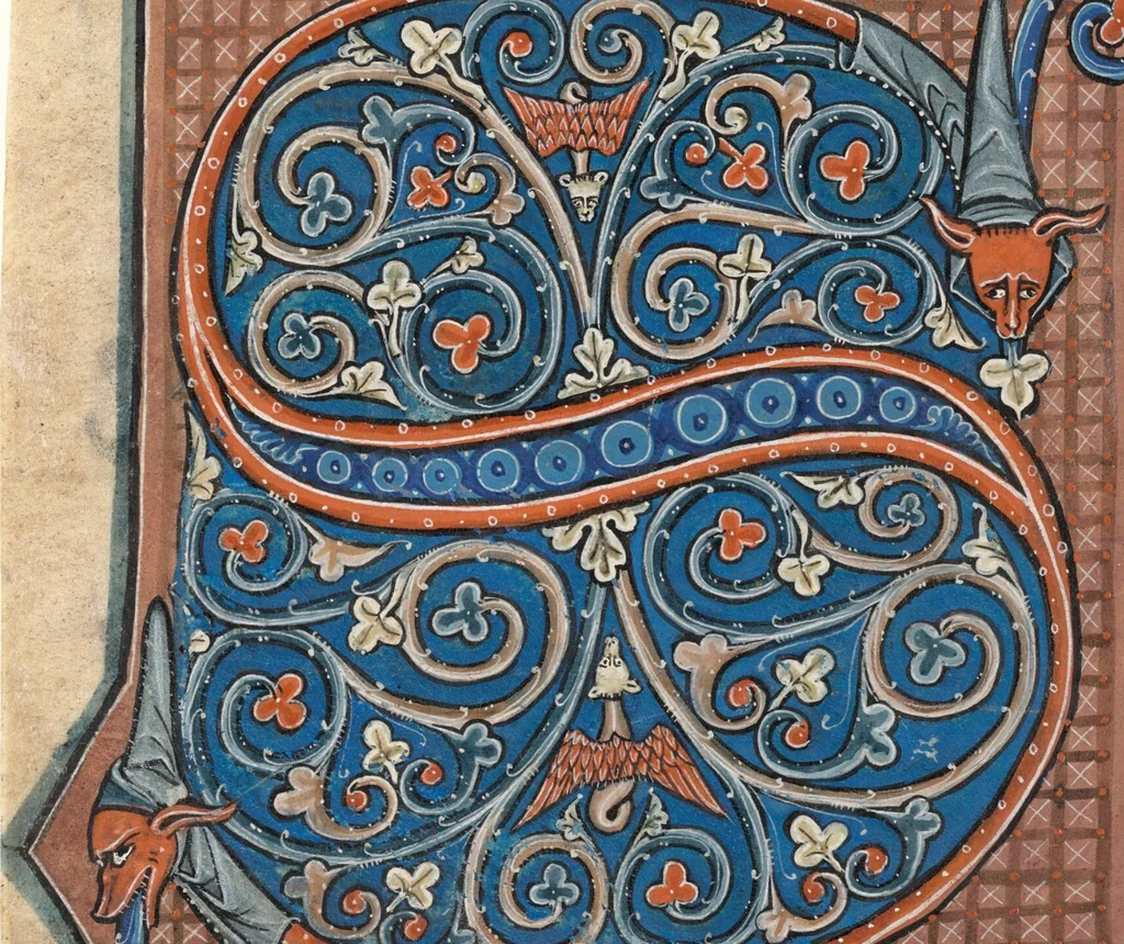 An illustration from Four cuttings from a Cistercian antiphonal (see Ms. 44), 1260, leaf 1