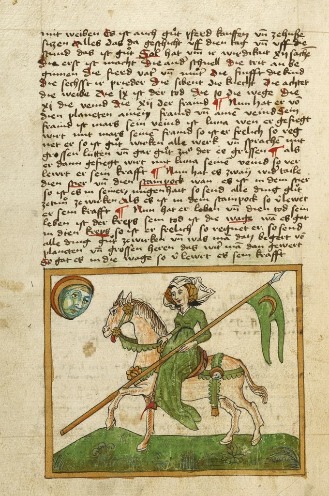 An illustration from Miscellany: Anatomical-Physiological Description of Men; Liber Synonimorum; Descriptions of Planets, Zodiacs, and Comets; Treatises on Divination from Names, etc., 1464, leaf 17