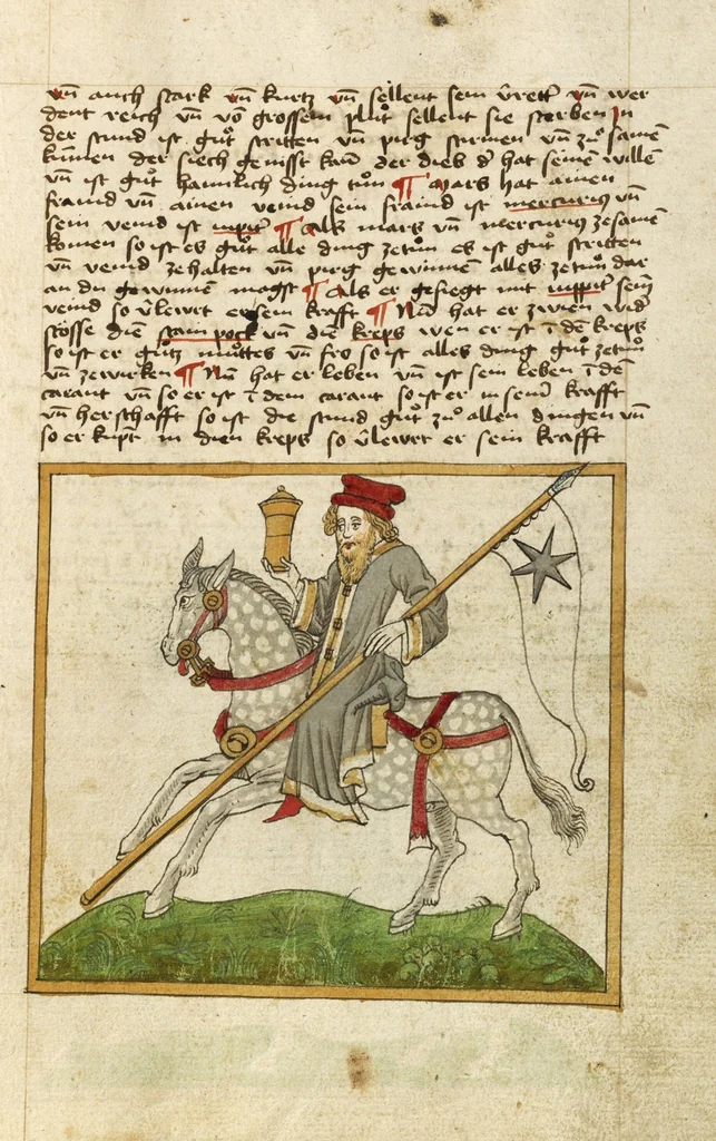 An illustration from Miscellany: Anatomical-Physiological Description of Men; Liber Synonimorum; Descriptions of Planets, Zodiacs, and Comets; Treatises on Divination from Names, etc., 1464, leaf 21