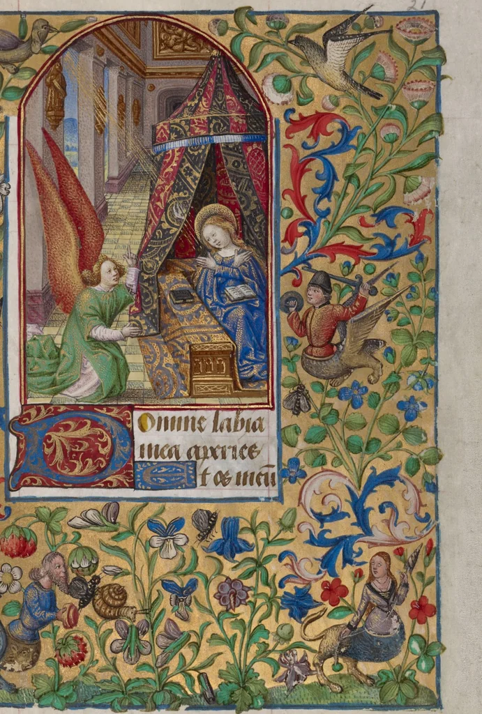 An illustration from Book of Hours, 1480, leaf 17