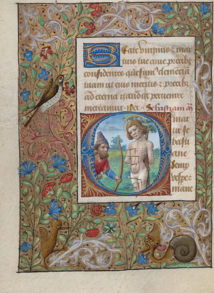 An illustration from Book of Hours, 1480, leaf 6