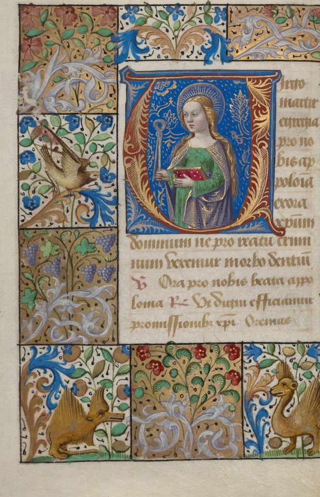 An illustration from Book of Hours, 1480, leaf 9