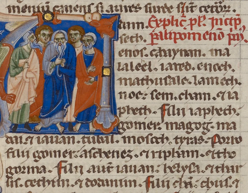 An illustration from Abbey Bible, 1250, leaf 25