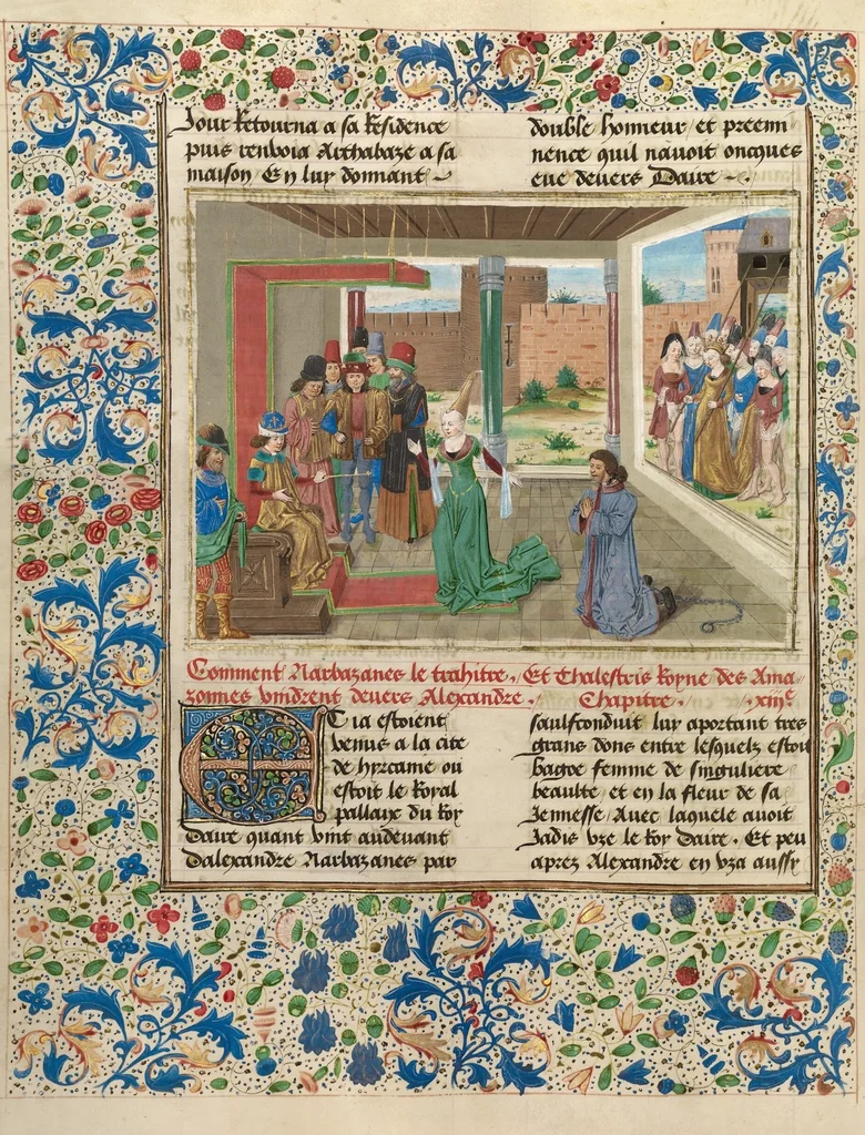 An illustration from Livre des fais d'Alexandre le grant, 1470, leaf 7