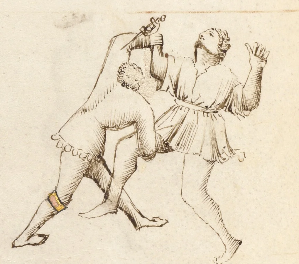 An illustration from Il Fior di Battaglia, 1410, leaf 16