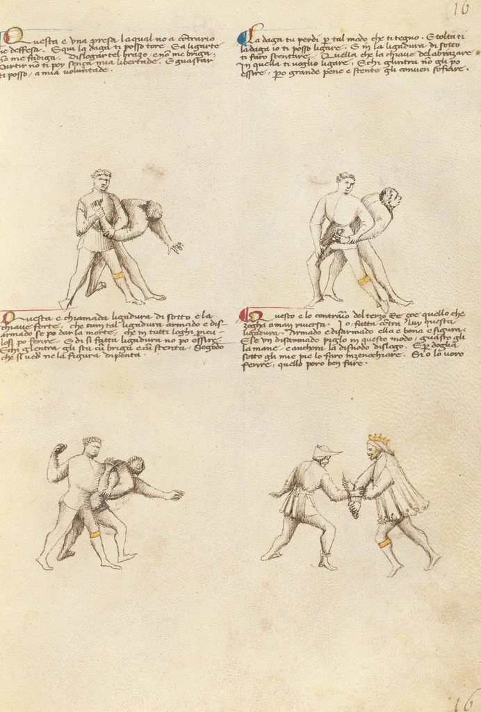 An illustration from Il Fior di Battaglia, 1410, leaf 19
